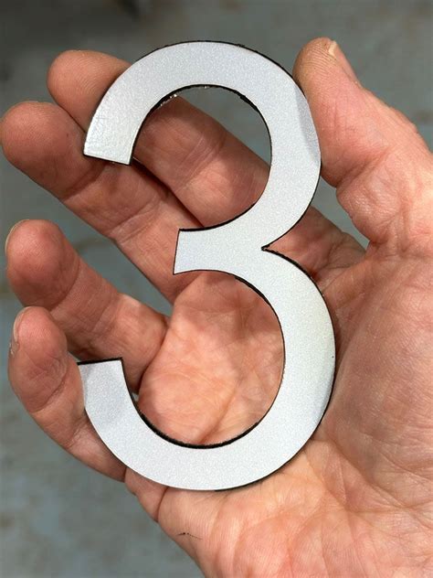 metal house numbers 5-inch|5 inch reflective house numbers.